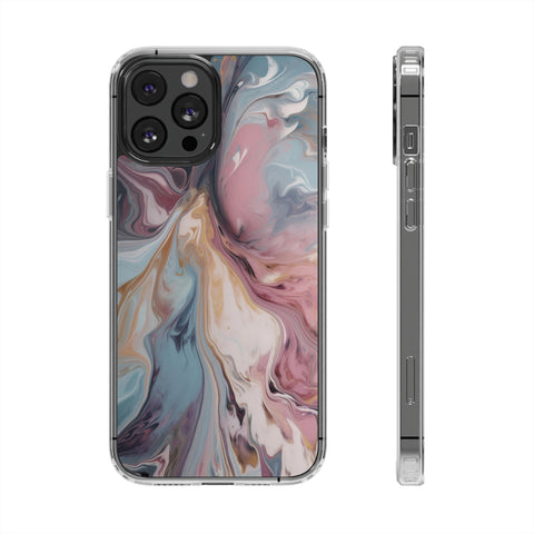 Liquid colored marble - iPhone Clear Cases iPhone 12 Pro Max Without gift packaging - phone cases