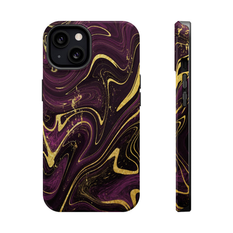 Golden liquid marble - MagSafe Cases iPhone 13 Glossy - phone cases