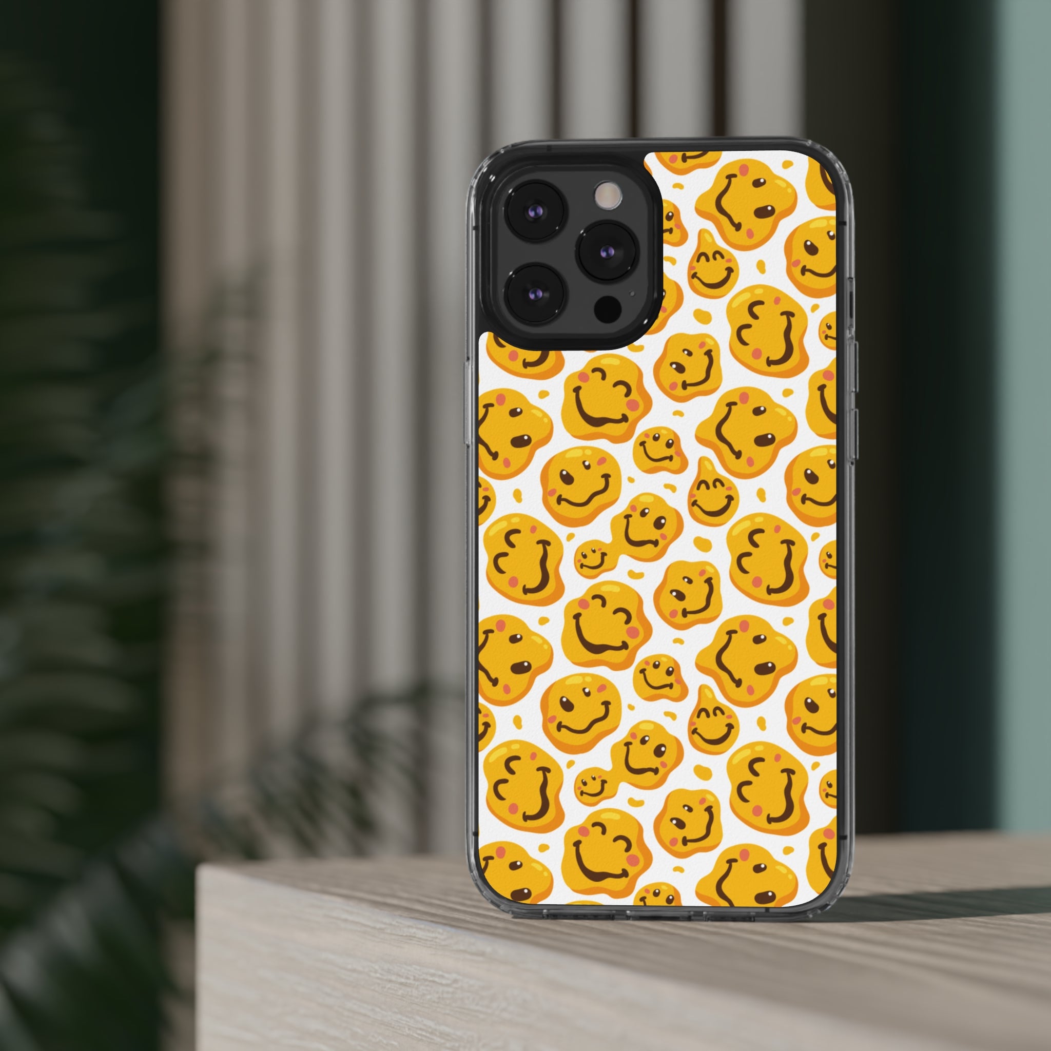 distorted smile - iPhone Clear Cases - phone cases