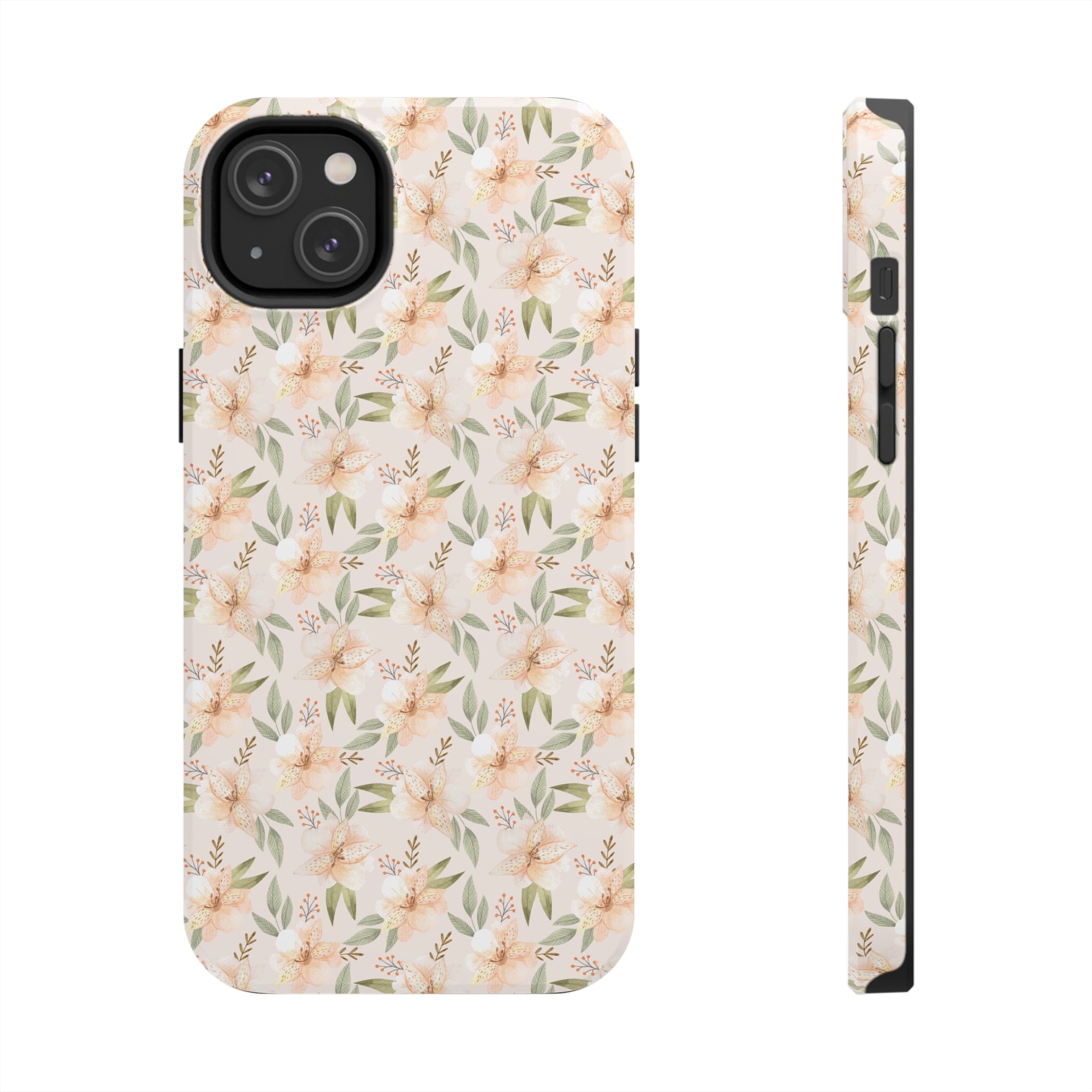 Pink Floral - iPhone Tough Cases iPhone 14 Plus - phone cases