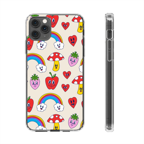 Rainbow With Fruits - iPhone Clear Cases iPhone 11 Pro Max Without gift packaging - phone cases