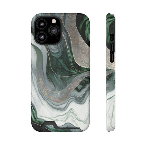 Green Marble - Card Holder Cases iPhone 13 Pro Max Matte With gift packaging - phone cases