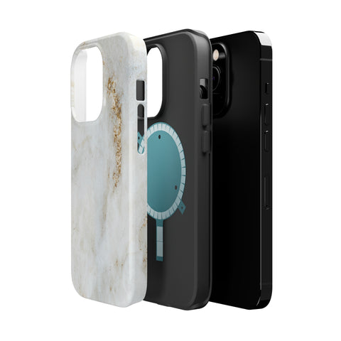 White Golden Marble - MagSafe Cases - phone cases