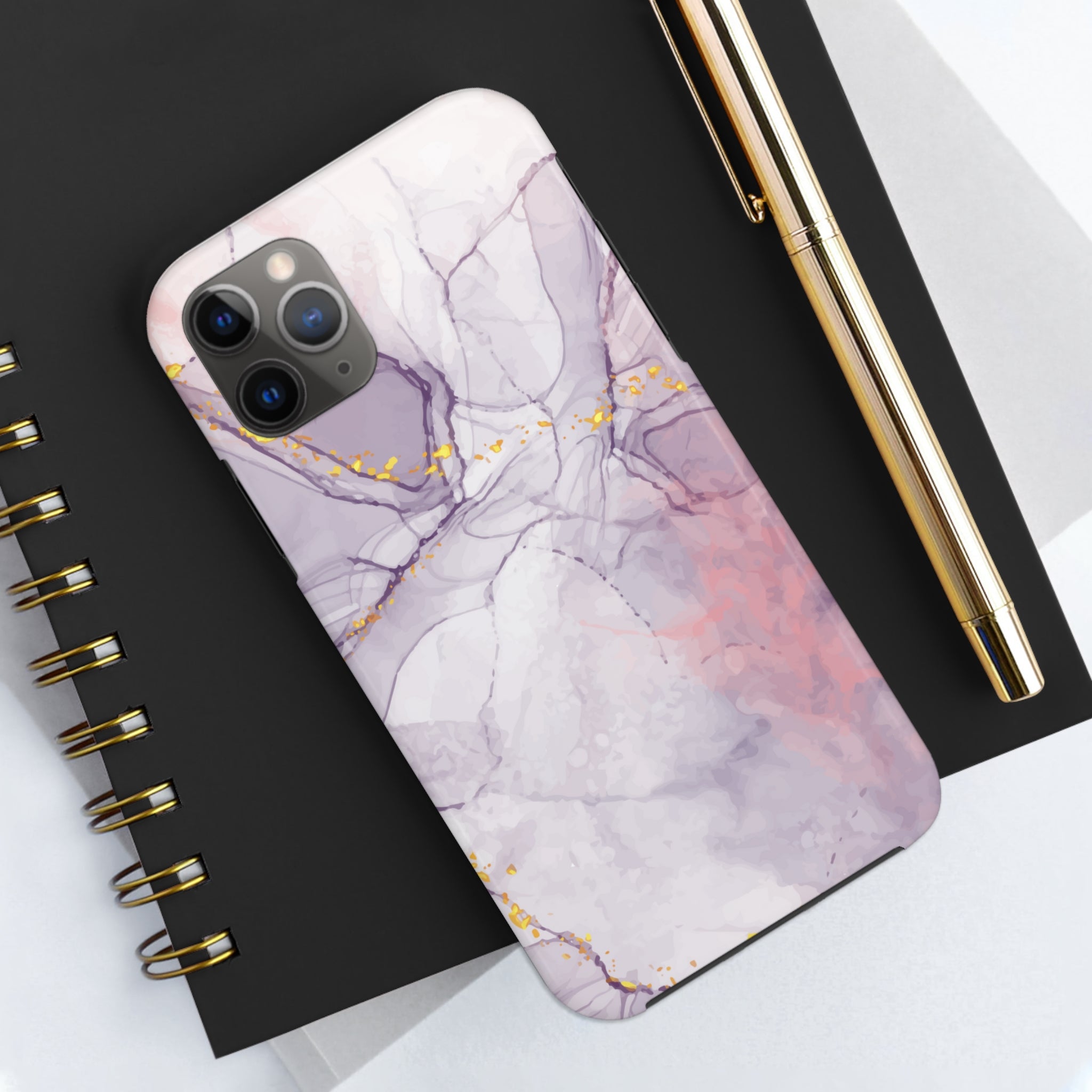 White Liquid Marble - iPhone Tough Cases - phone cases