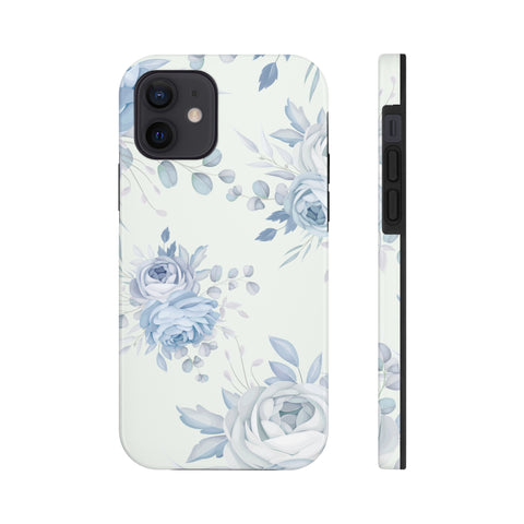 Classic Blue Floral - iPhone Tough Cases iPhone 12 - phone cases