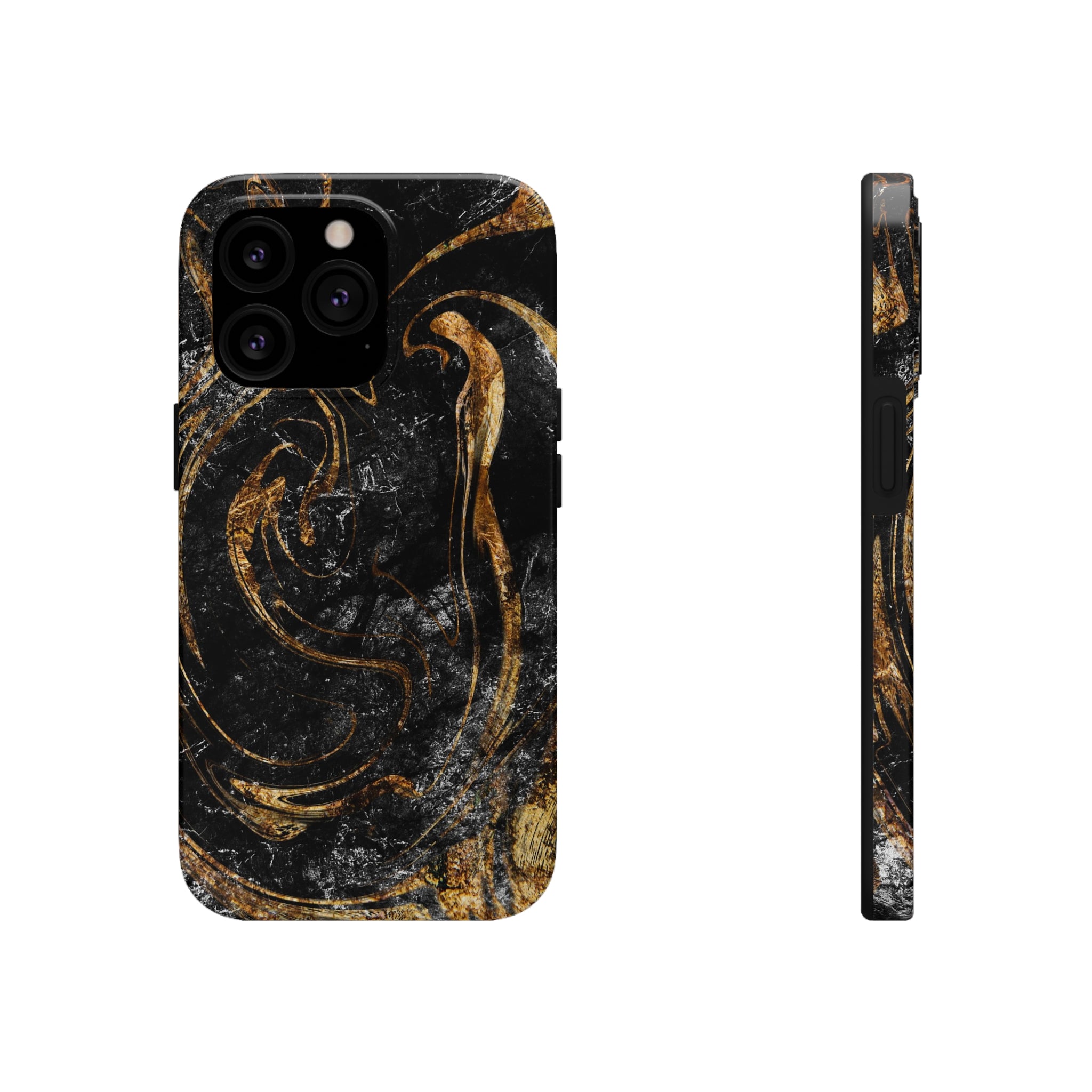 Golden Liquid Marble - iPhone Tough Cases iPhone 13 Pro - phone cases