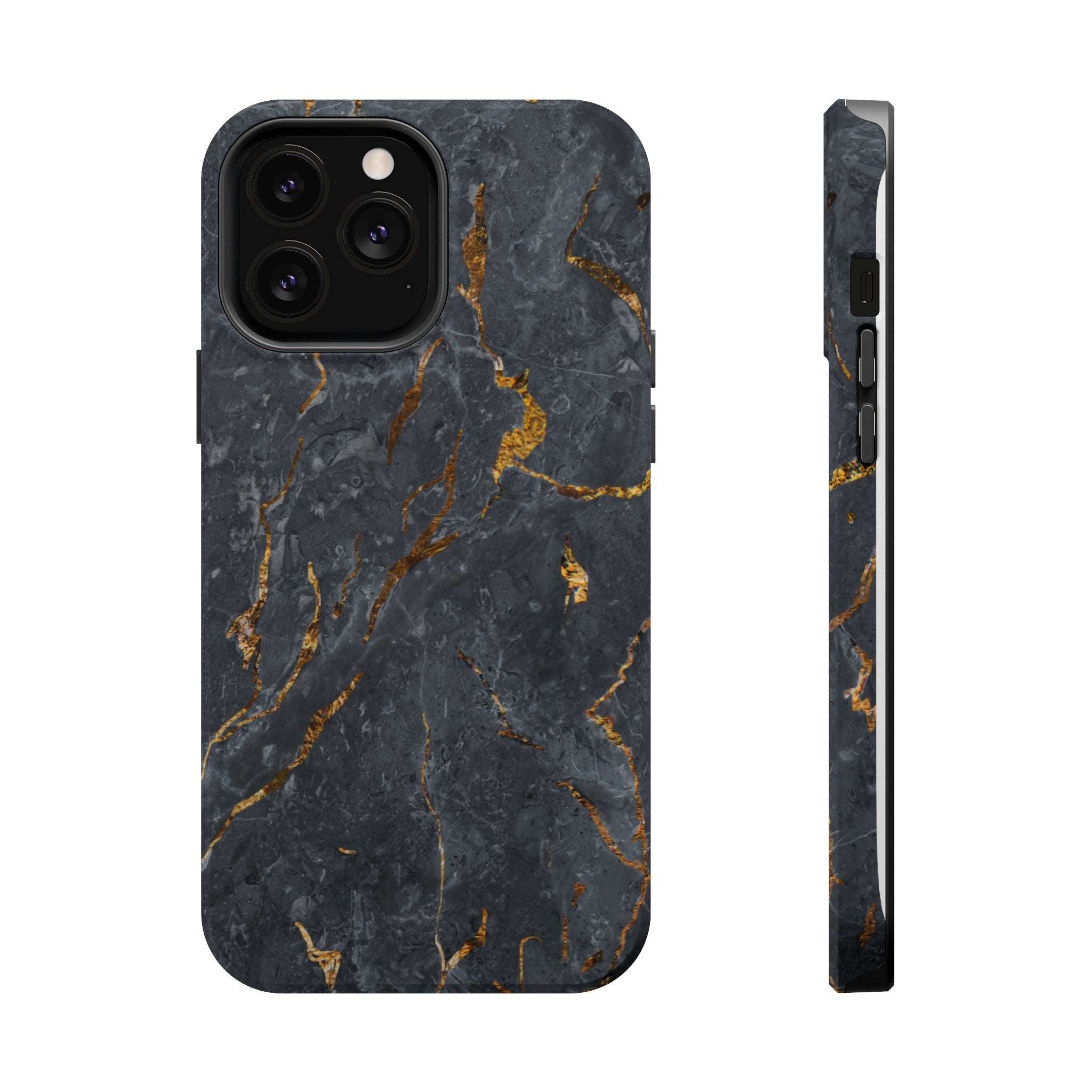 Black Golden Marble - MagSafe Cases - phone cases