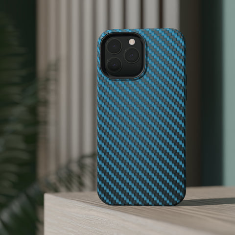 Blue carbon fiber - MagSafe Cases - phone cases