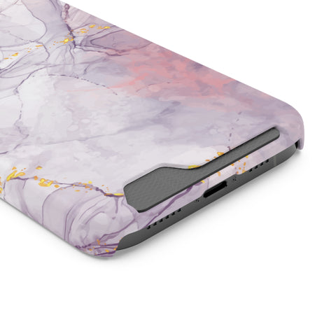 White Liquid Marble - Card Holder Cases - phone cases