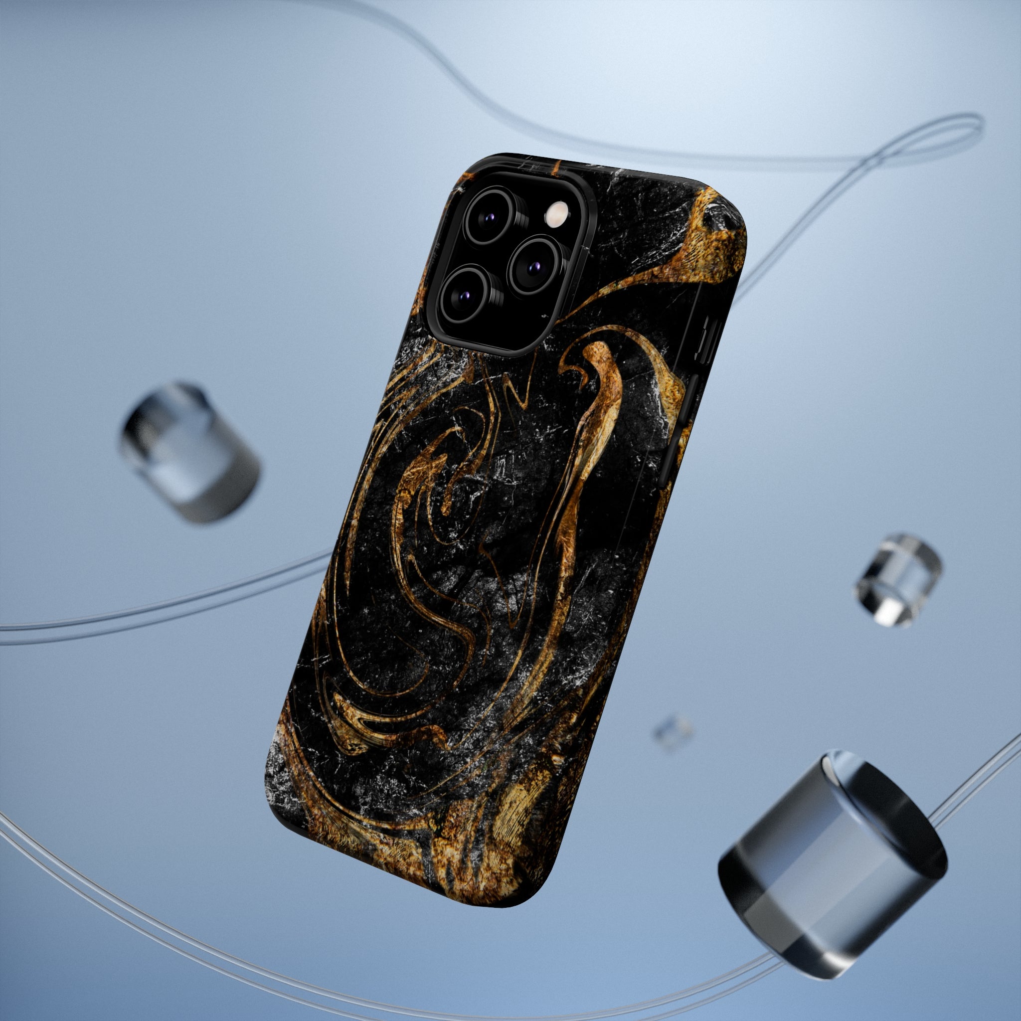 Golden Liquid Marble - MagSafe Cases - phone cases