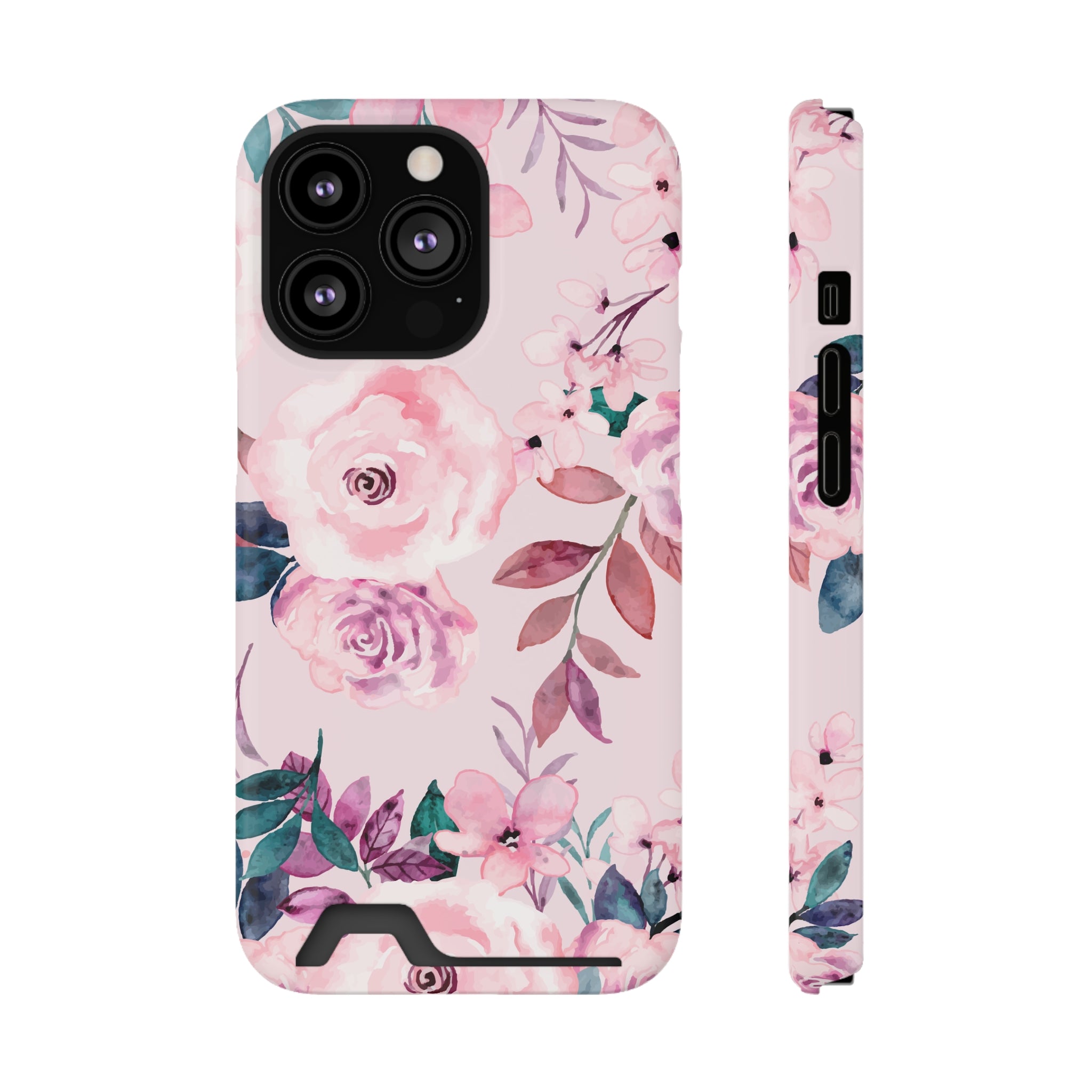 Spring Flower - Card Holder Cases iPhone 13 Pro Glossy Without gift packaging - phone cases