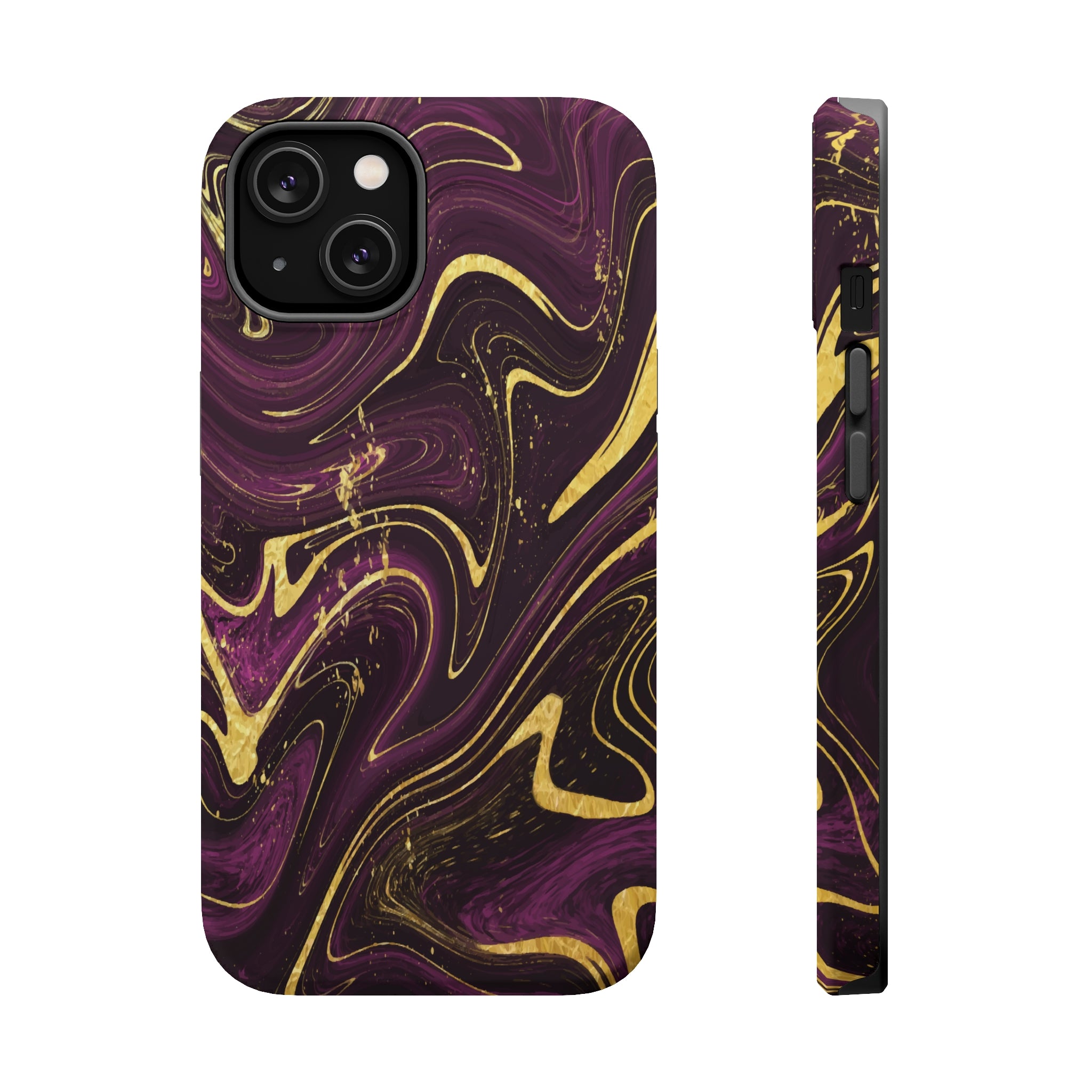 Golden liquid marble - MagSafe Cases iPhone 14 Matte - phone cases