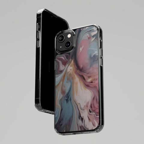 Liquid colored marble - iPhone Clear Cases - phone cases