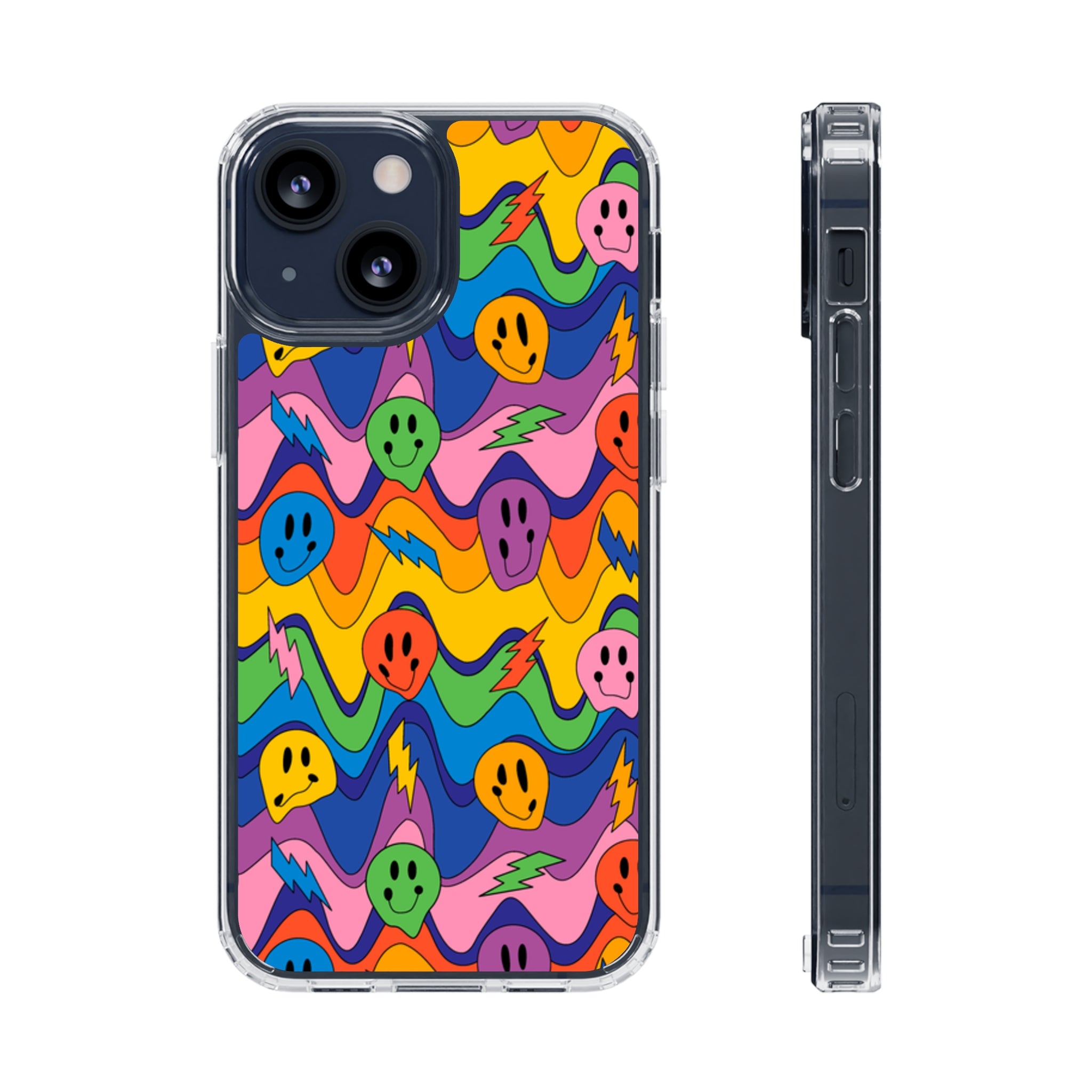 Groovy Smiley - iPhone Clear Cases iPhone 13 Mini Without gift packaging - phone cases