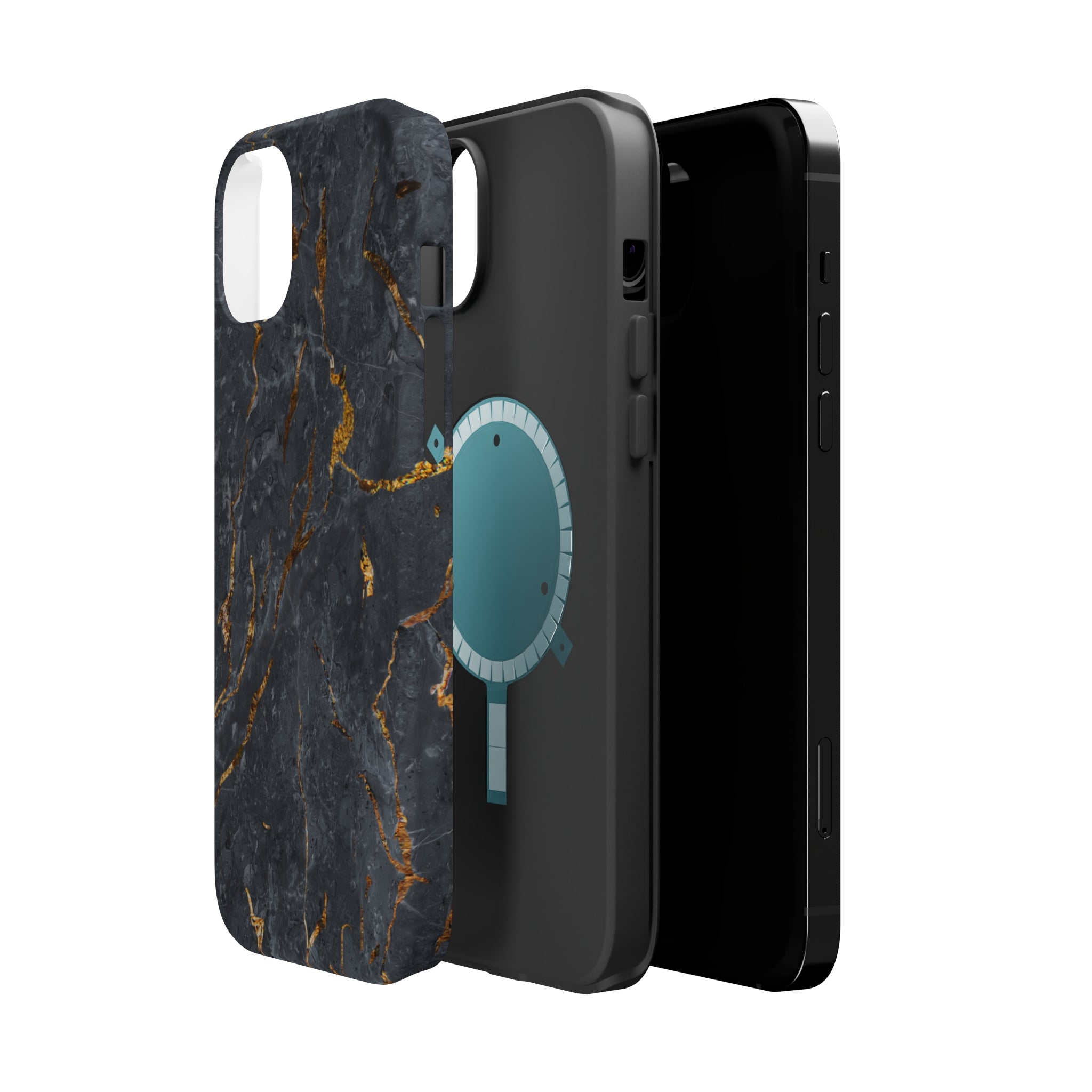 Black Golden Marble - MagSafe Cases - phone cases