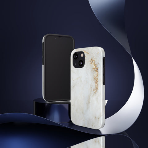 White Golden Marble - iPhone Tough Cases - phone cases