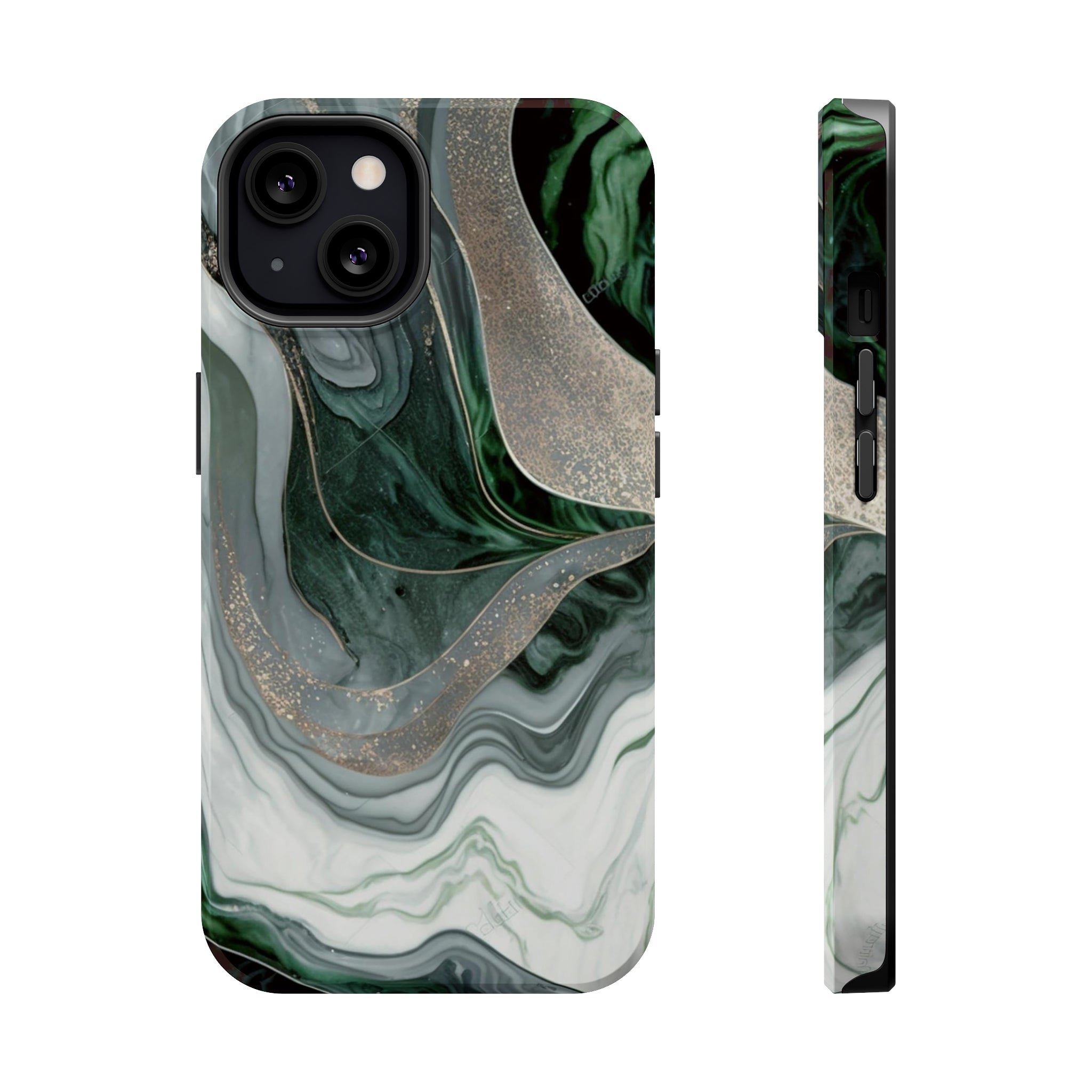 Green Marble - MagSafe Cases iPhone 13 Glossy - phone cases