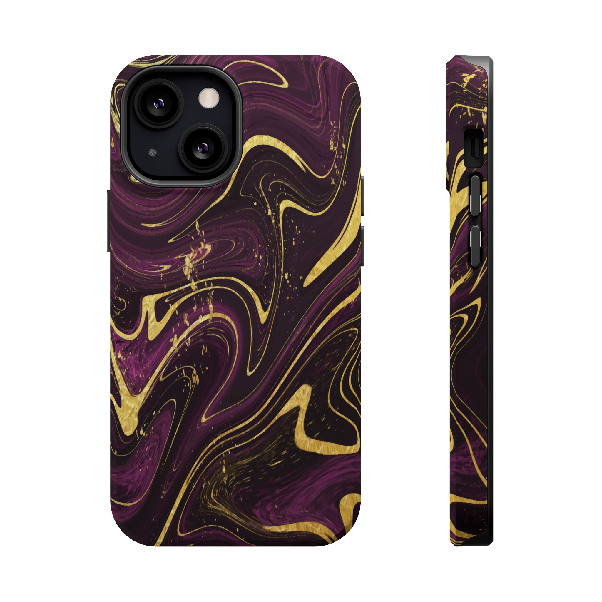 Golden liquid marble - MagSafe Cases iPhone 13 Mini Matte - phone cases