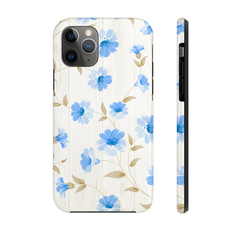 Blue Floral - iPhone Tough Cases iPhone 11 Pro - phone cases