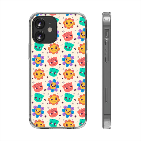 Face Floral - iPhone Clear Cases iPhone 12 Mini Without gift packaging - phone cases