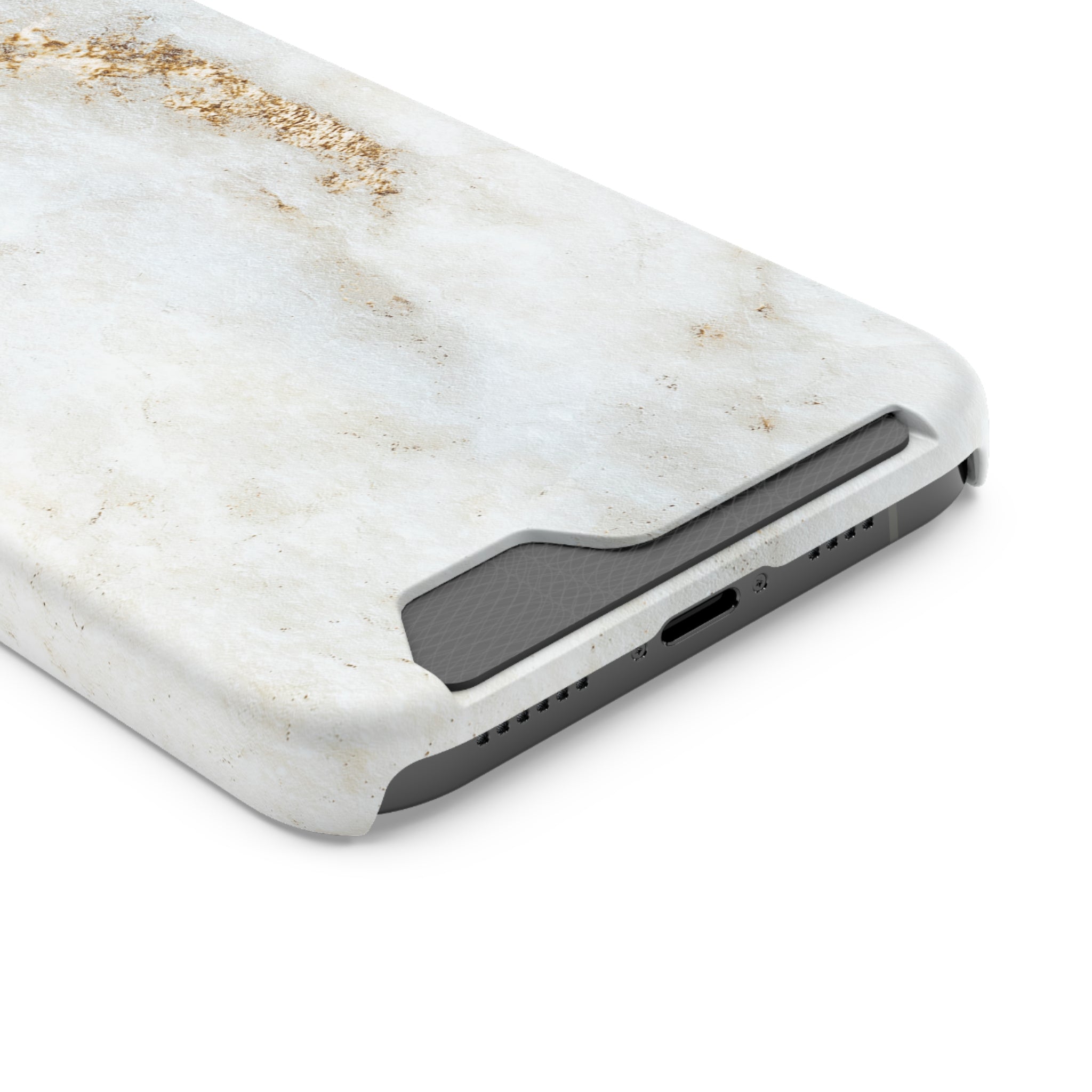 White Golden Marble - Card Holder Cases - phone cases