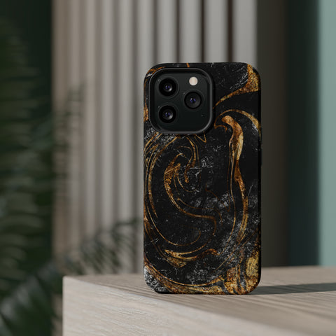 Golden Liquid Marble - MagSafe Cases - phone cases