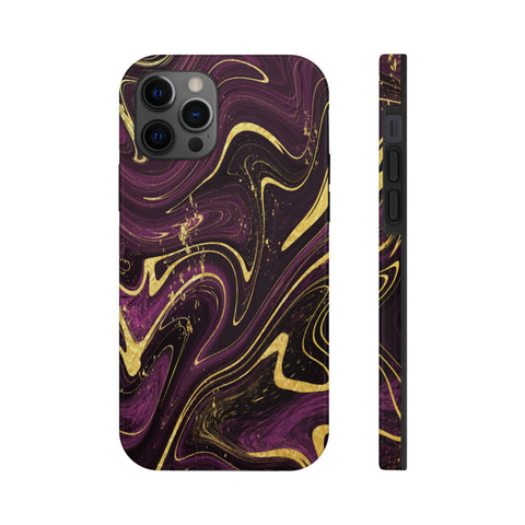 Golden liquid marble - iPhone Tough Cases iPhone 12 Pro - phone cases