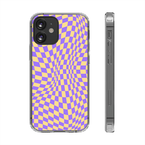 checkerboard - iPhone Clear Cases iPhone 12 Mini Without gift packaging - phone cases