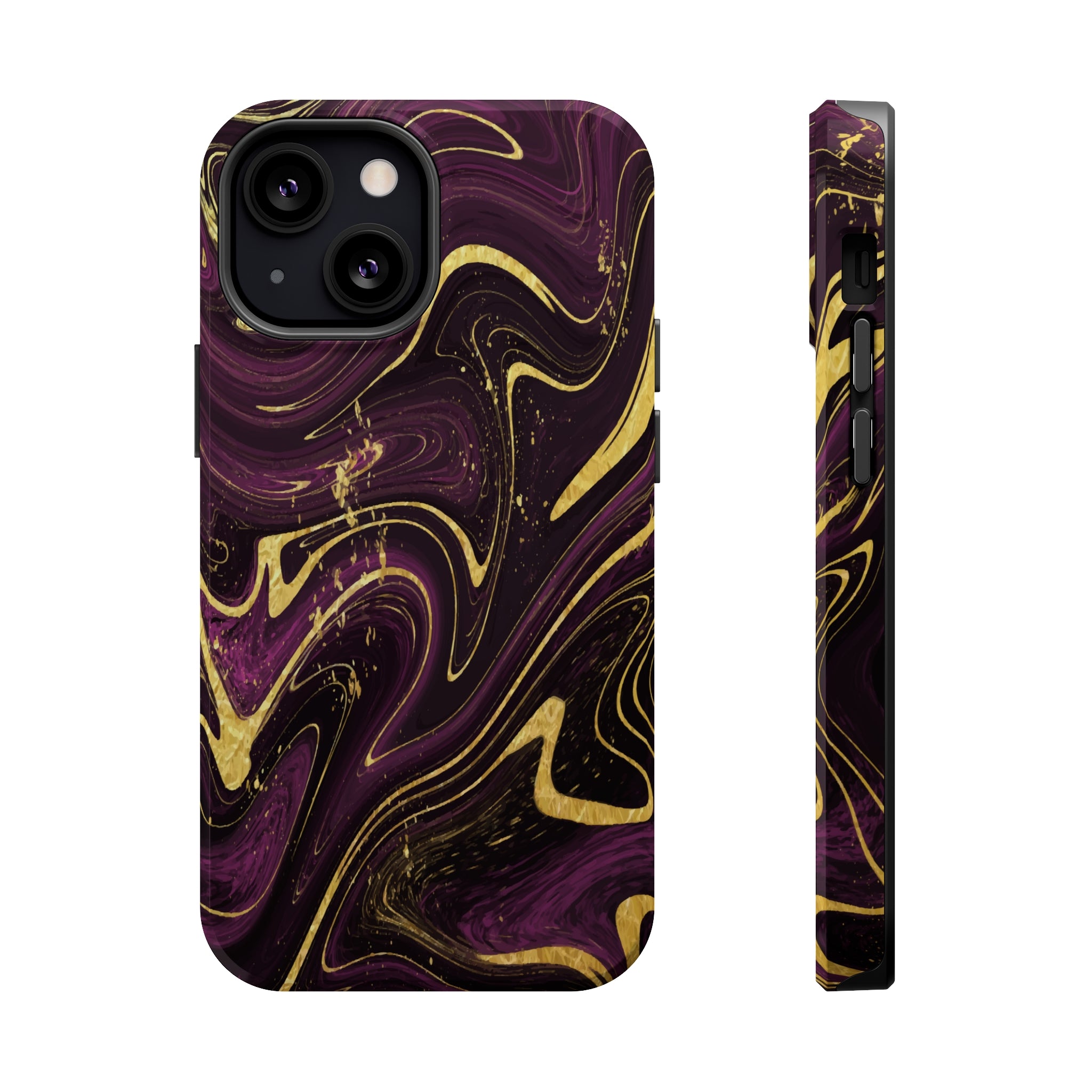 Golden liquid marble - MagSafe Cases iPhone 13 Mini Glossy - phone cases