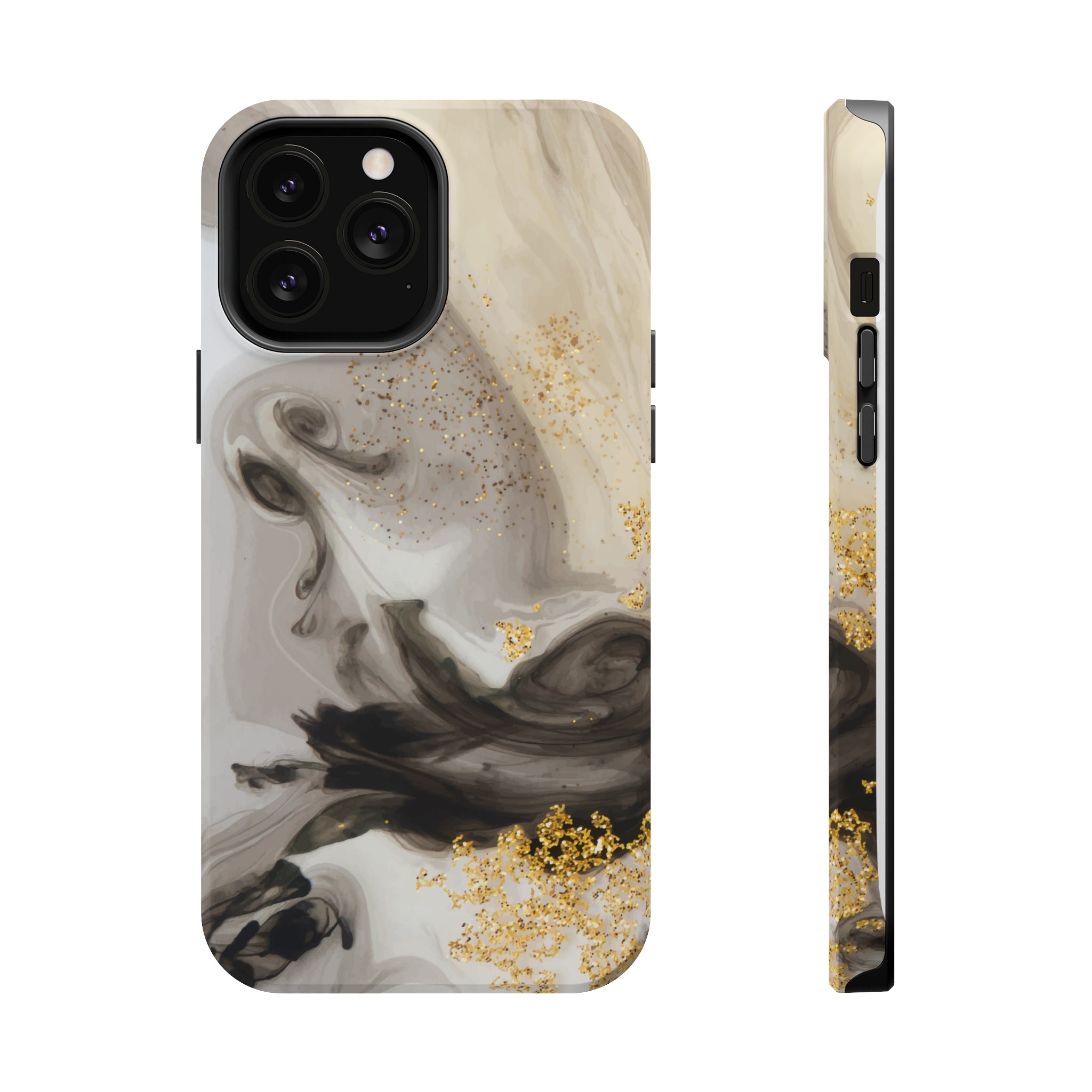 Gold Glitter - MagSafe Cases iPhone 13 Pro Max Matte - phone cases