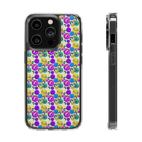 Colourful Emoticons - iPhone Clear Cases iPhone 14 Pro Without gift packaging - phone cases