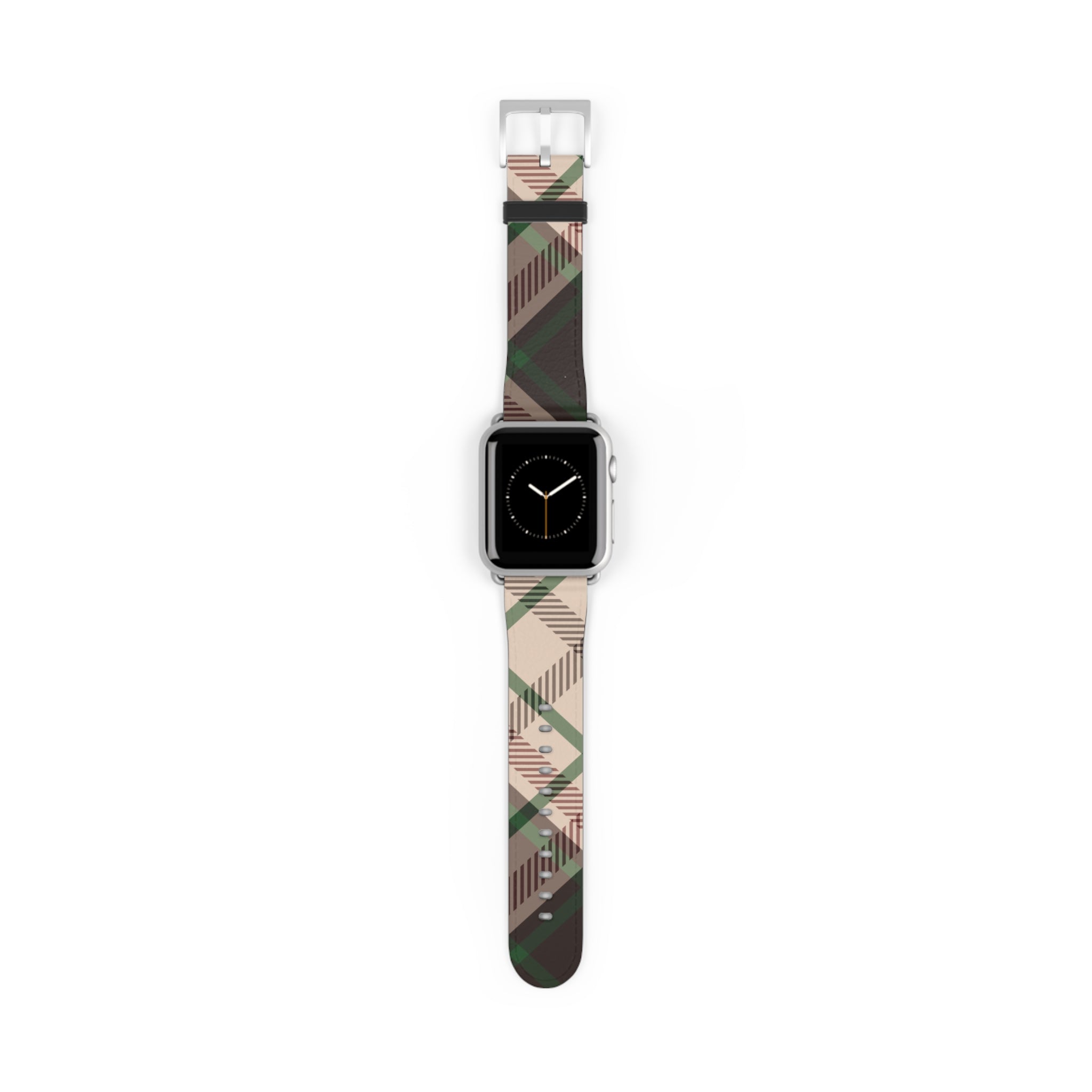 Apple Watch Band - 100% Faux Leather 38 - 41 mm Silver Matte - phone cases