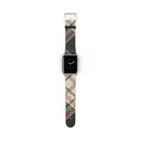 Apple Watch Band - 100% Faux Leather 38 - 41 mm Silver Matte - phone cases