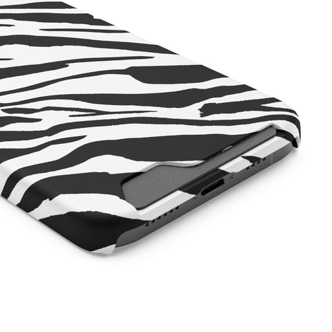 Zebra Black Wait - Card Holder Cases - phone cases