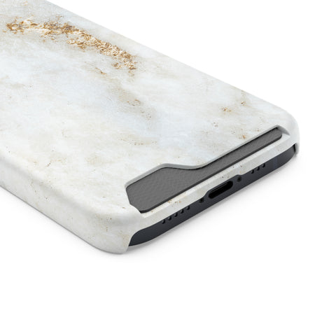 White Golden Marble - Card Holder Cases - phone cases