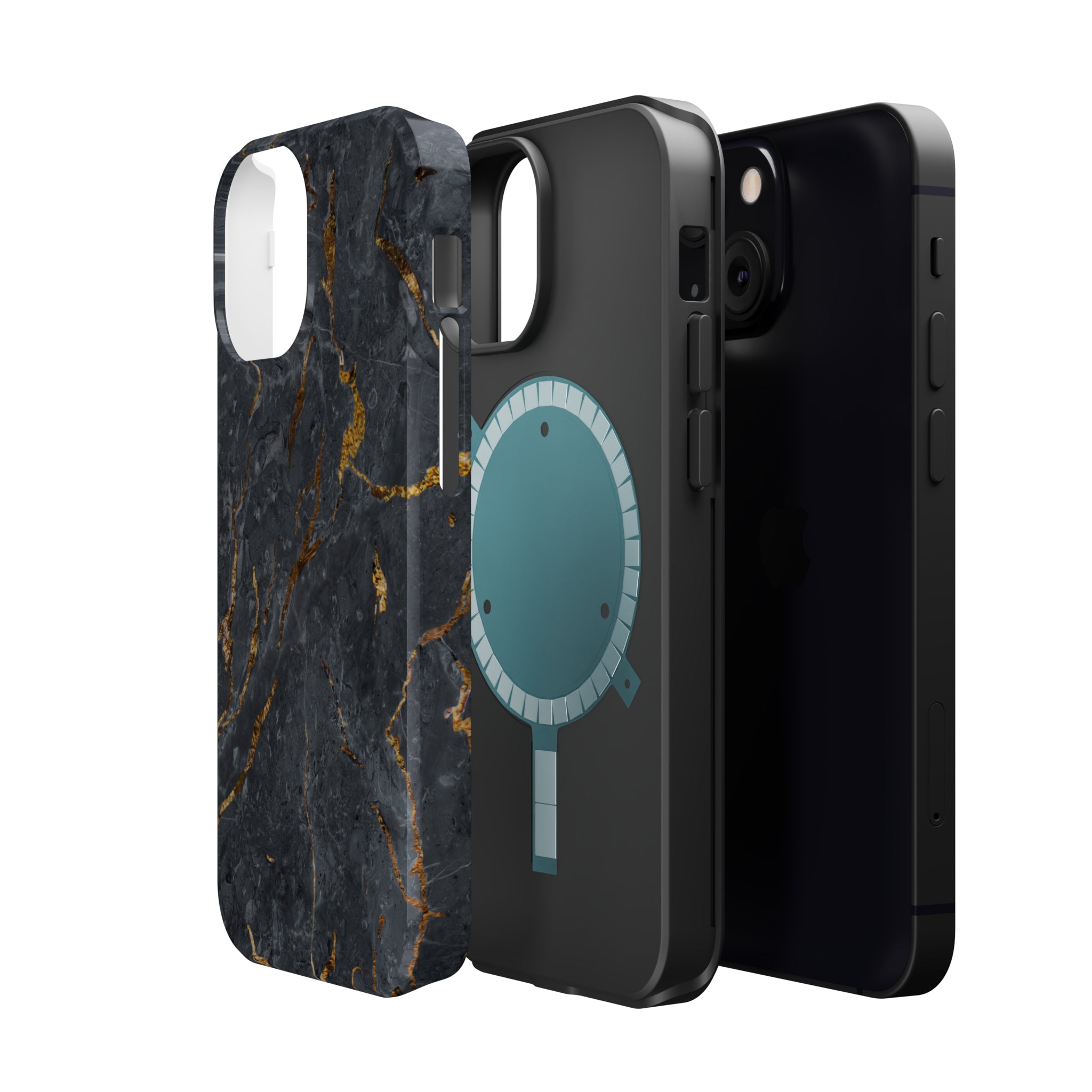 Black Golden Marble - MagSafe Cases - phone cases