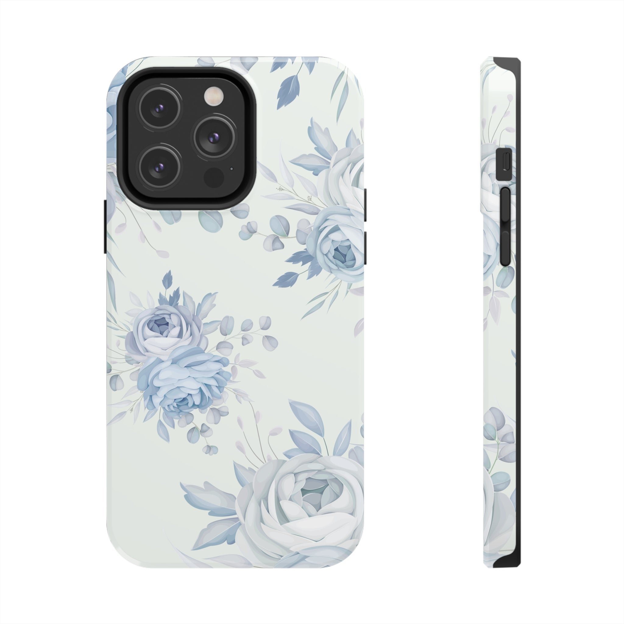 Classic Blue Floral - iPhone Tough Cases iPhone 14 Pro Max - phone cases