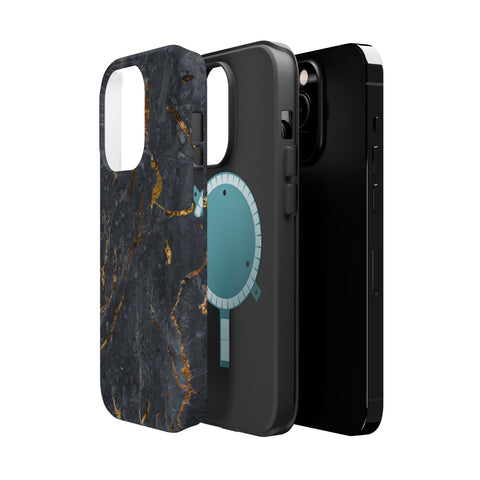 Black Golden Marble - MagSafe Cases - phone cases