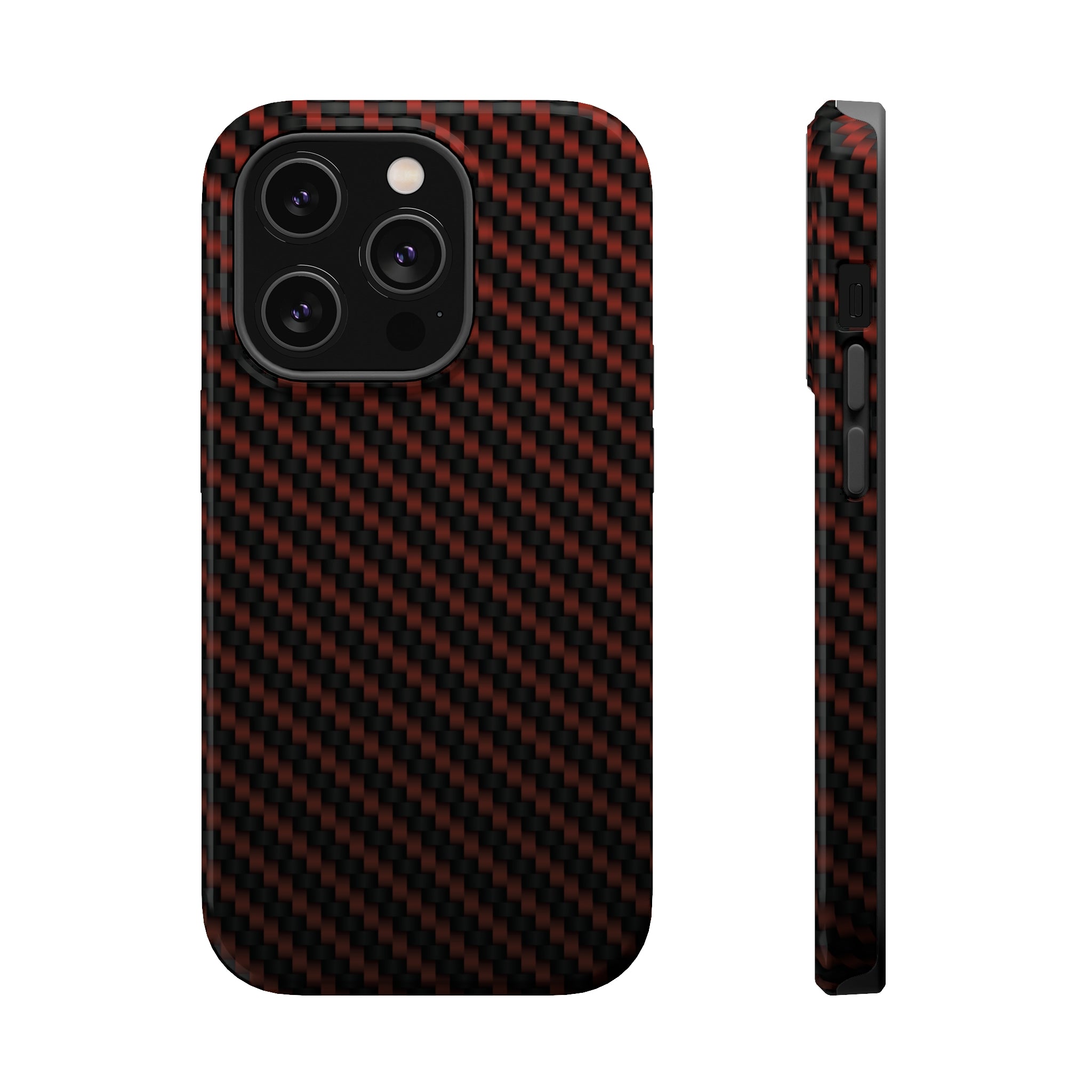 Red carbon fiber - MagSafe Cases iPhone 14 Pro Glossy - phone cases