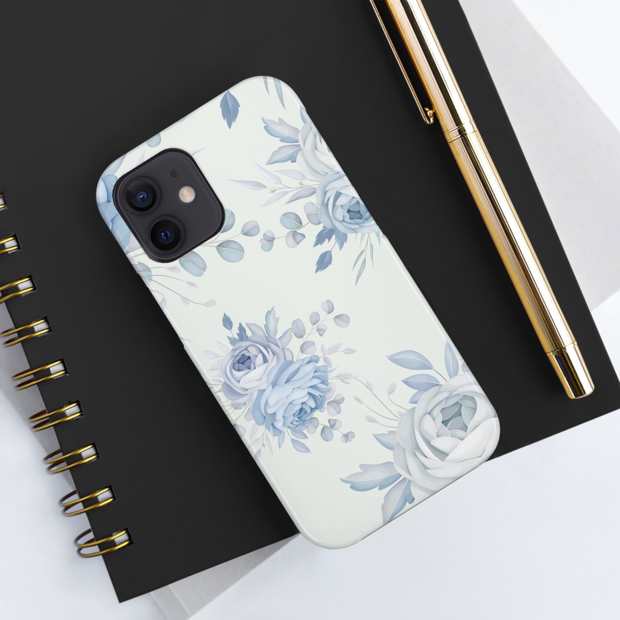 Classic Blue Floral - iPhone Tough Cases - phone cases