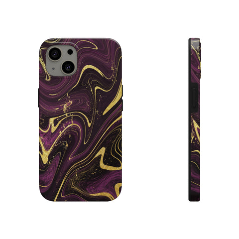 Golden liquid marble - iPhone Tough Cases iPhone 13 - phone cases