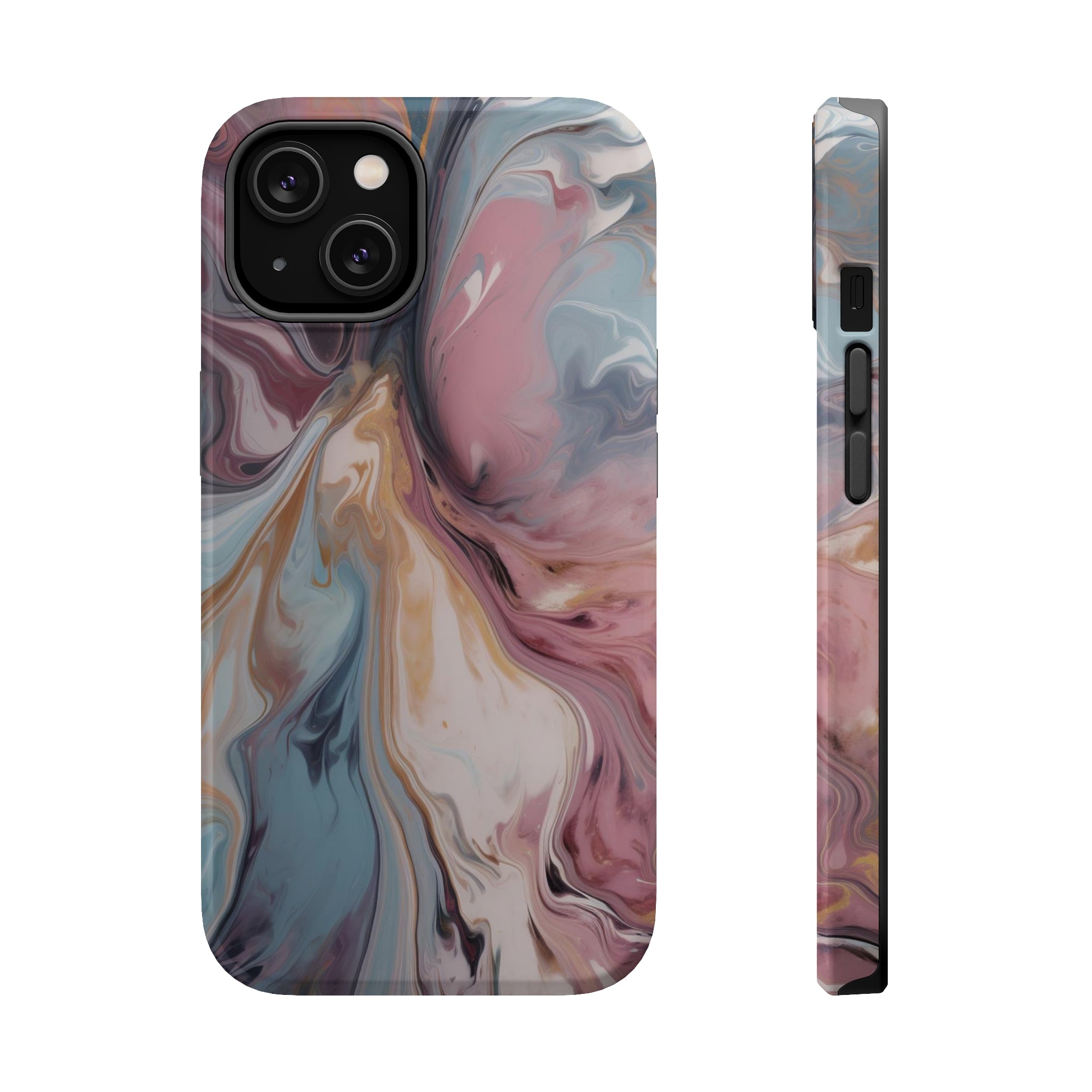 Liquid colored marble - MagSafe Cases iPhone 14 Glossy - phone cases