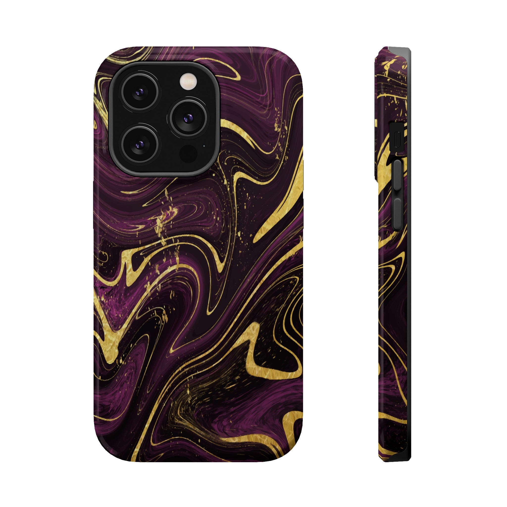 Golden liquid marble - MagSafe Cases iPhone 14 Pro Glossy - phone cases