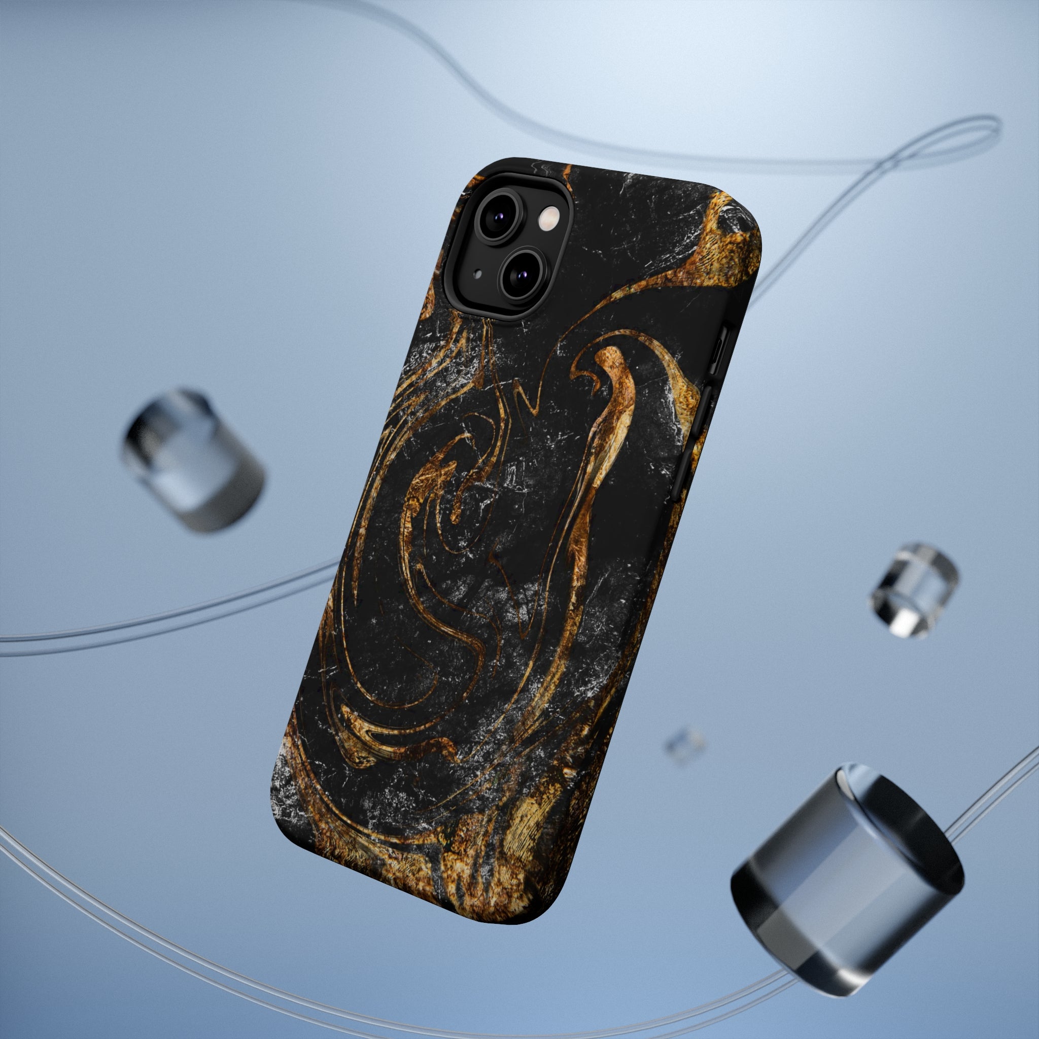 Golden Liquid Marble - MagSafe Cases - phone cases