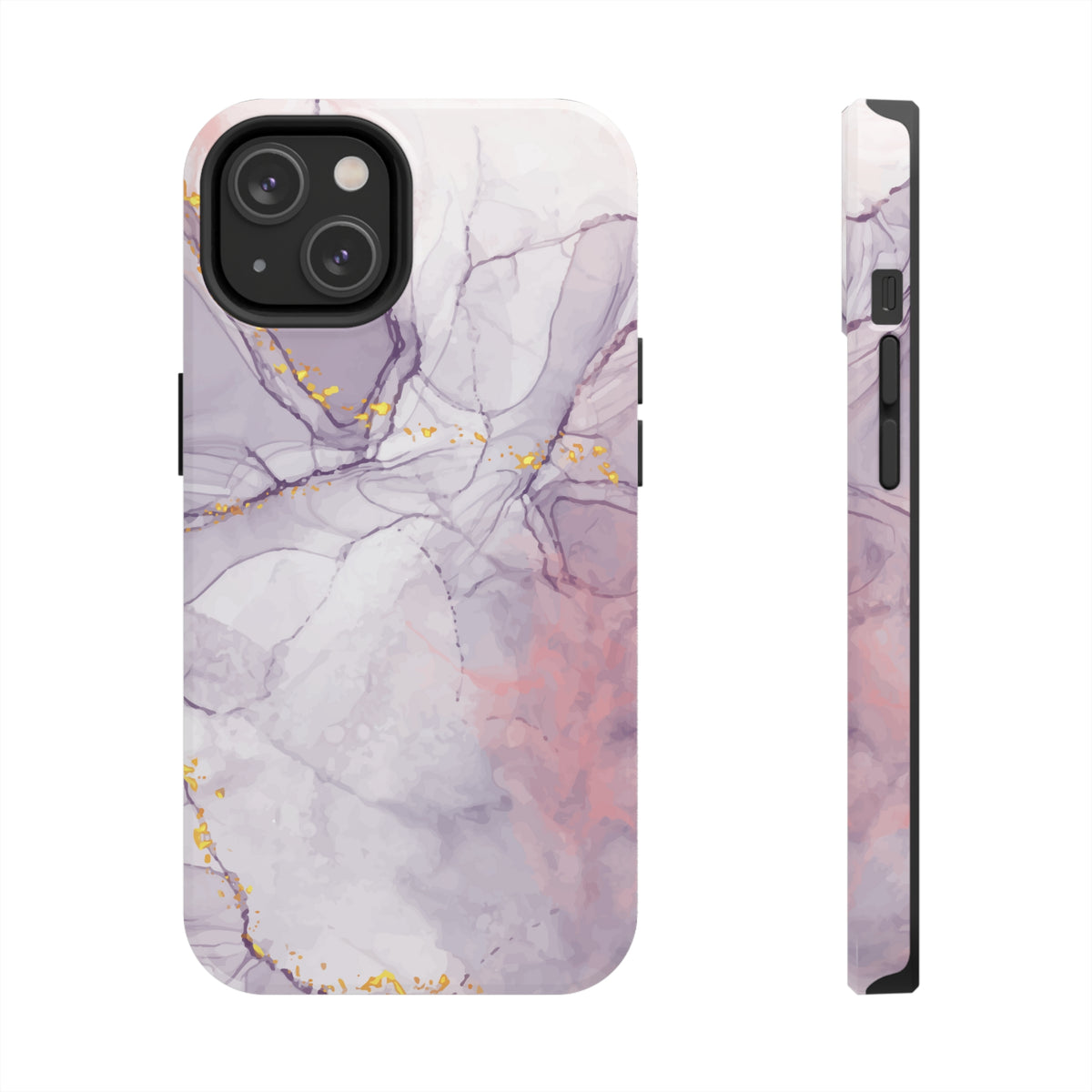 White Liquid Marble - iPhone Tough Cases iPhone 14 - phone cases