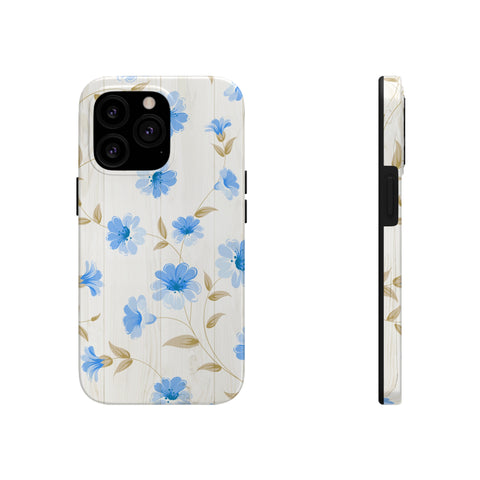 Blue Floral - iPhone Tough Cases iPhone 13 Pro - phone cases