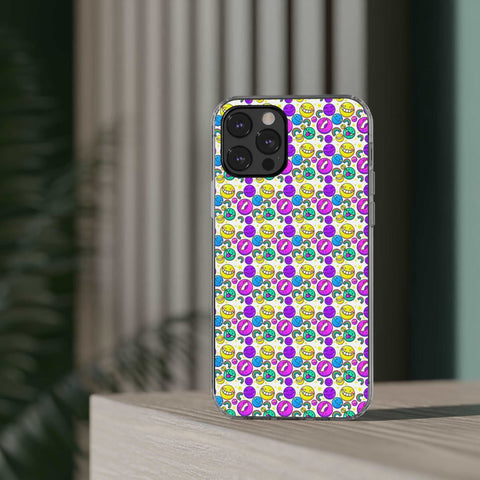 Colourful Emoticons - iPhone Clear Cases - phone cases