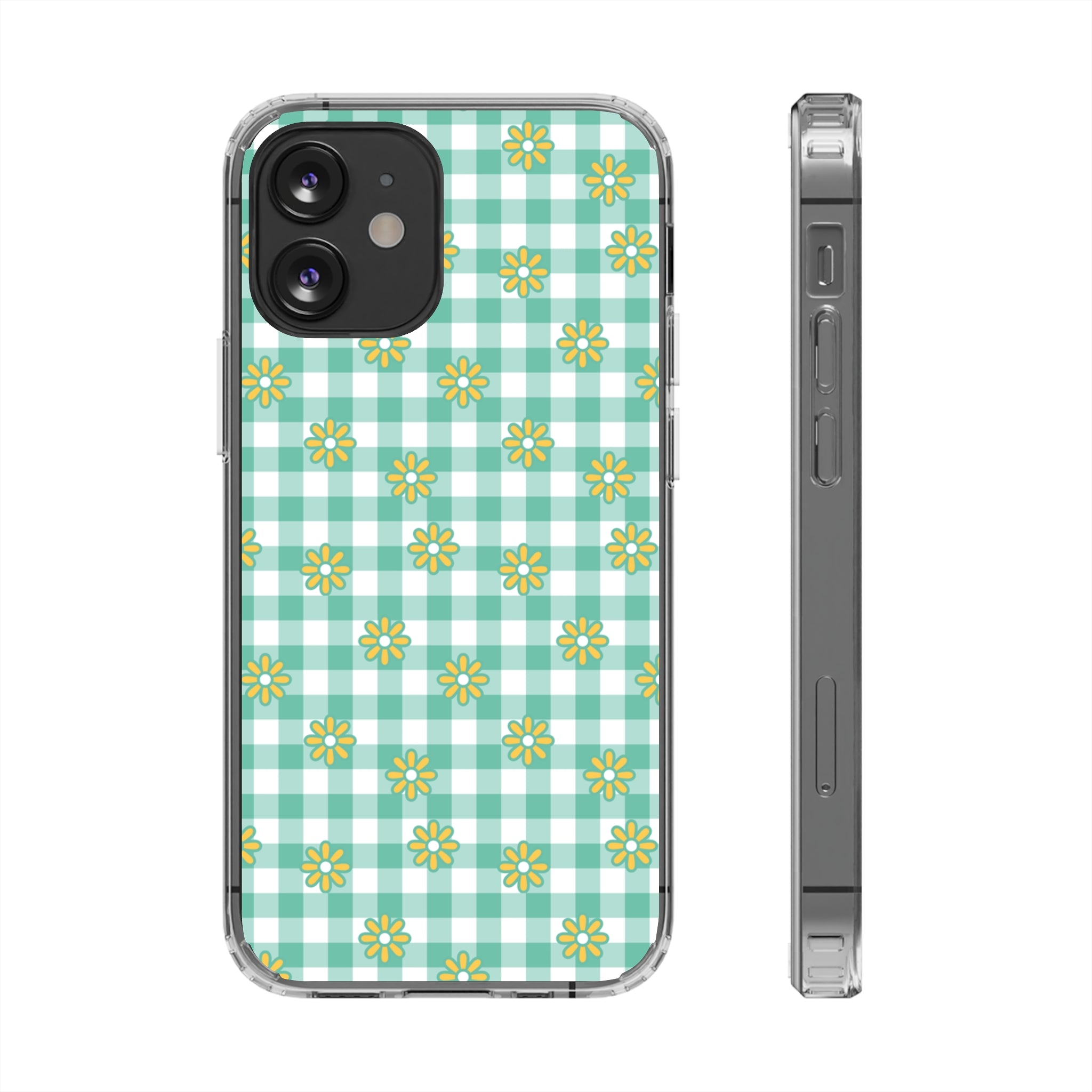 Checkerboard Flower - iPhone Clear Cases iPhone 12 Mini Without gift packaging - phone cases