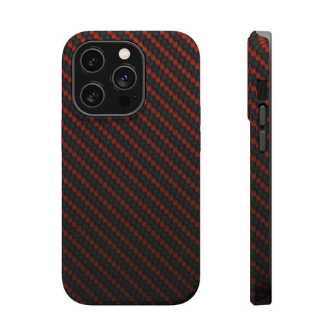 Red carbon fiber - MagSafe Cases iPhone 14 Pro Matte - phone cases