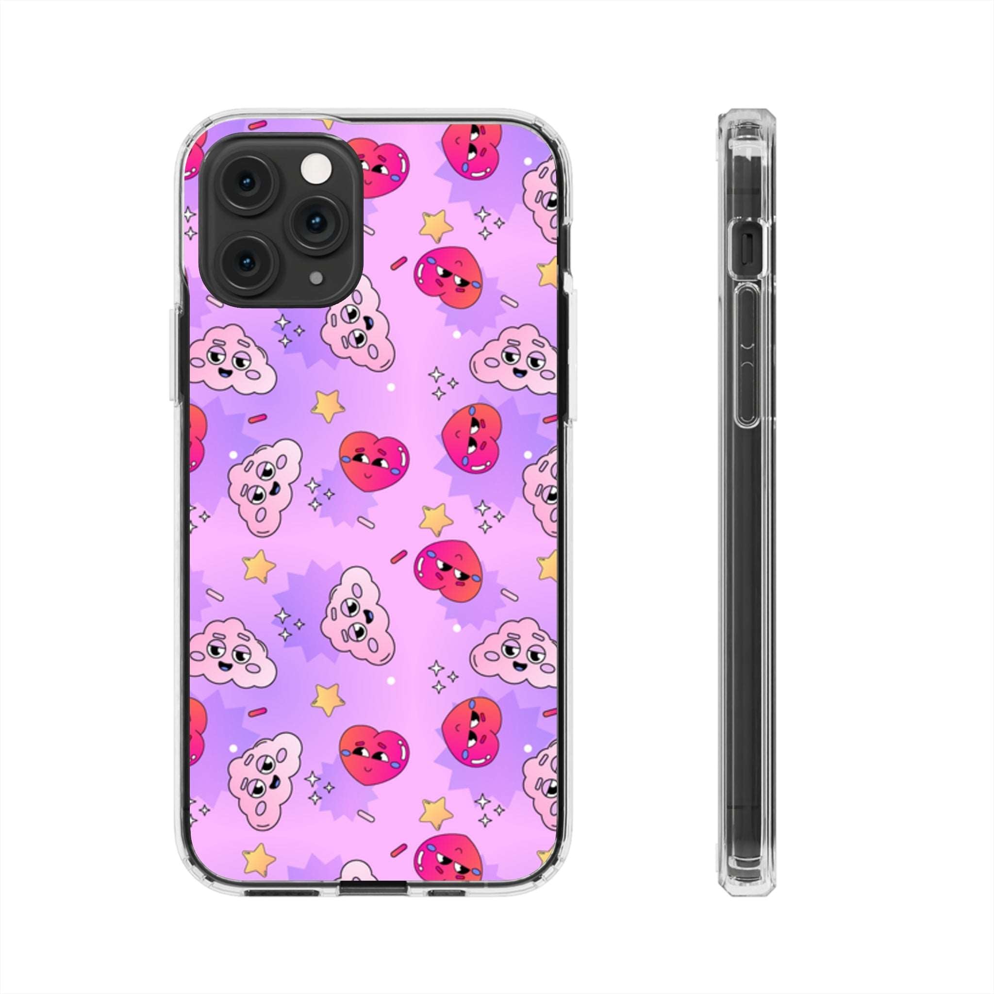 Clouds & Hearts - iPhone Clear Cases iPhone 11 Pro Without gift packaging - phone cases